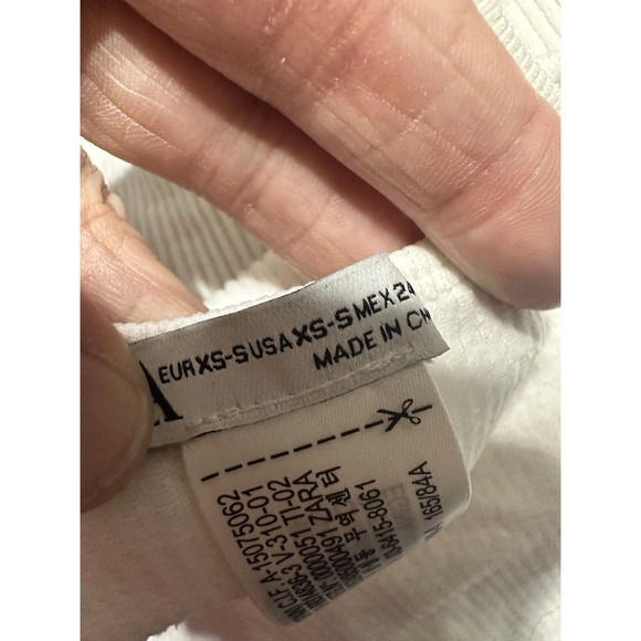 Zara Limited Edition Seamless Crop Top Viral Rhinestone Fringe Hem Sz XS/S - Picture 8 of 10